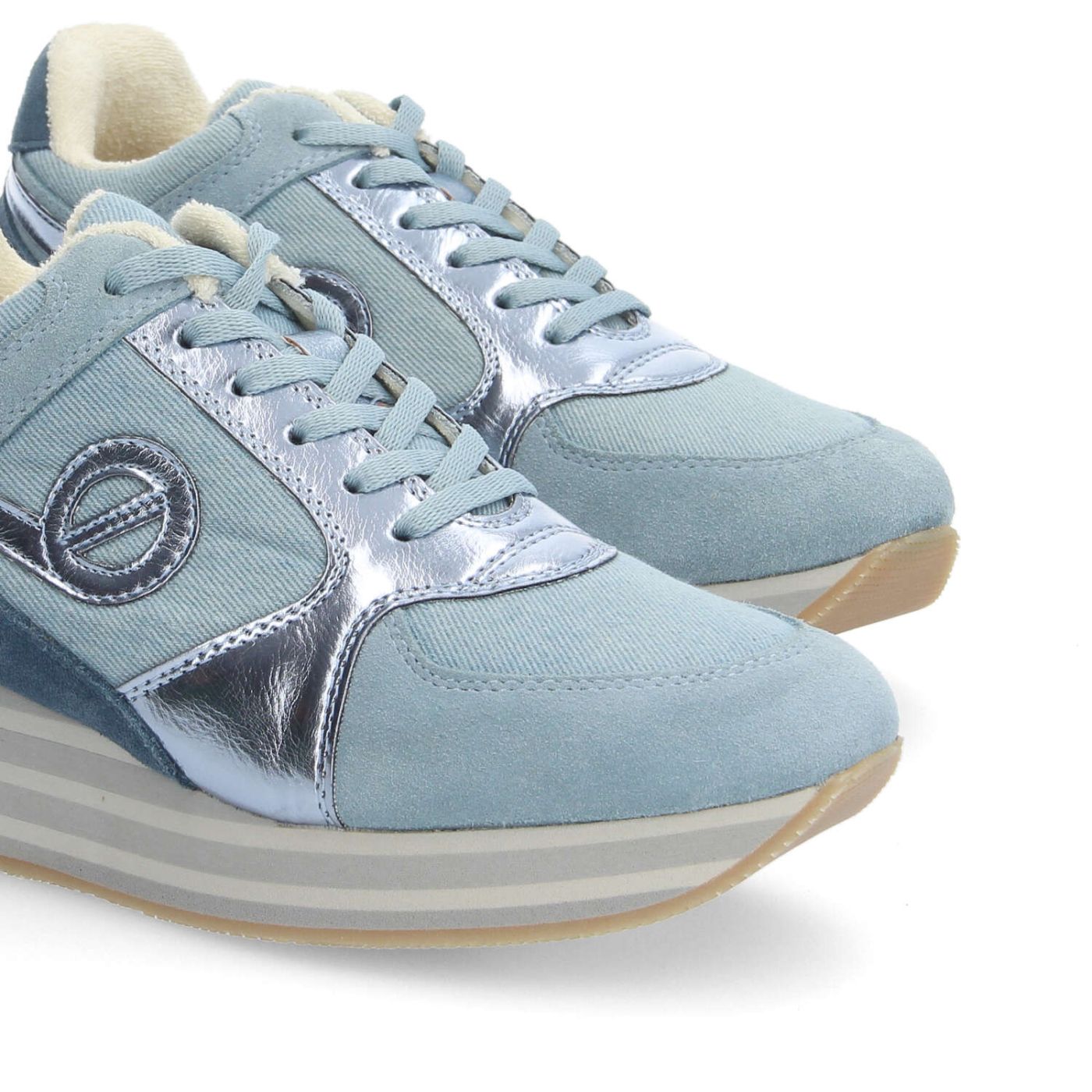 PARKO JOGGER W - DENIM/SDE/METAL - CELESTE/BLU JEANSS/ARGENTO